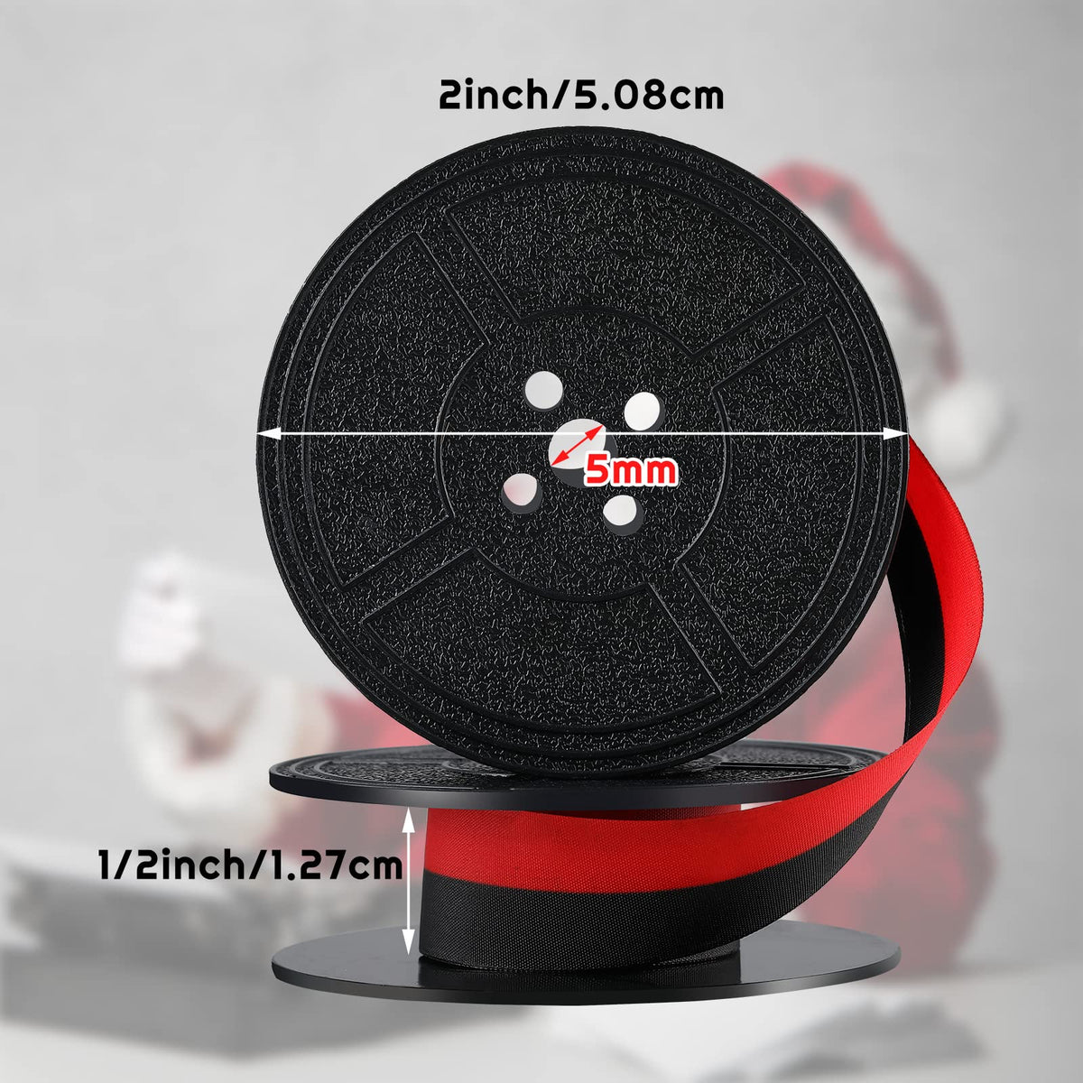 Tenare 4 Pairs Universal Typewriter Ribbon Twin Spool Ribbon Twin Spool Replacement Pack for Most Typewriter (Red,Black)