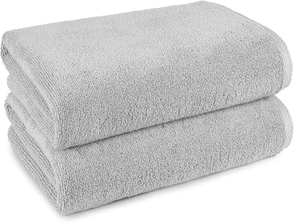 Amazon Basics 2 Piece Quick-Dry Oversize Bath Towel, 100% Cotton