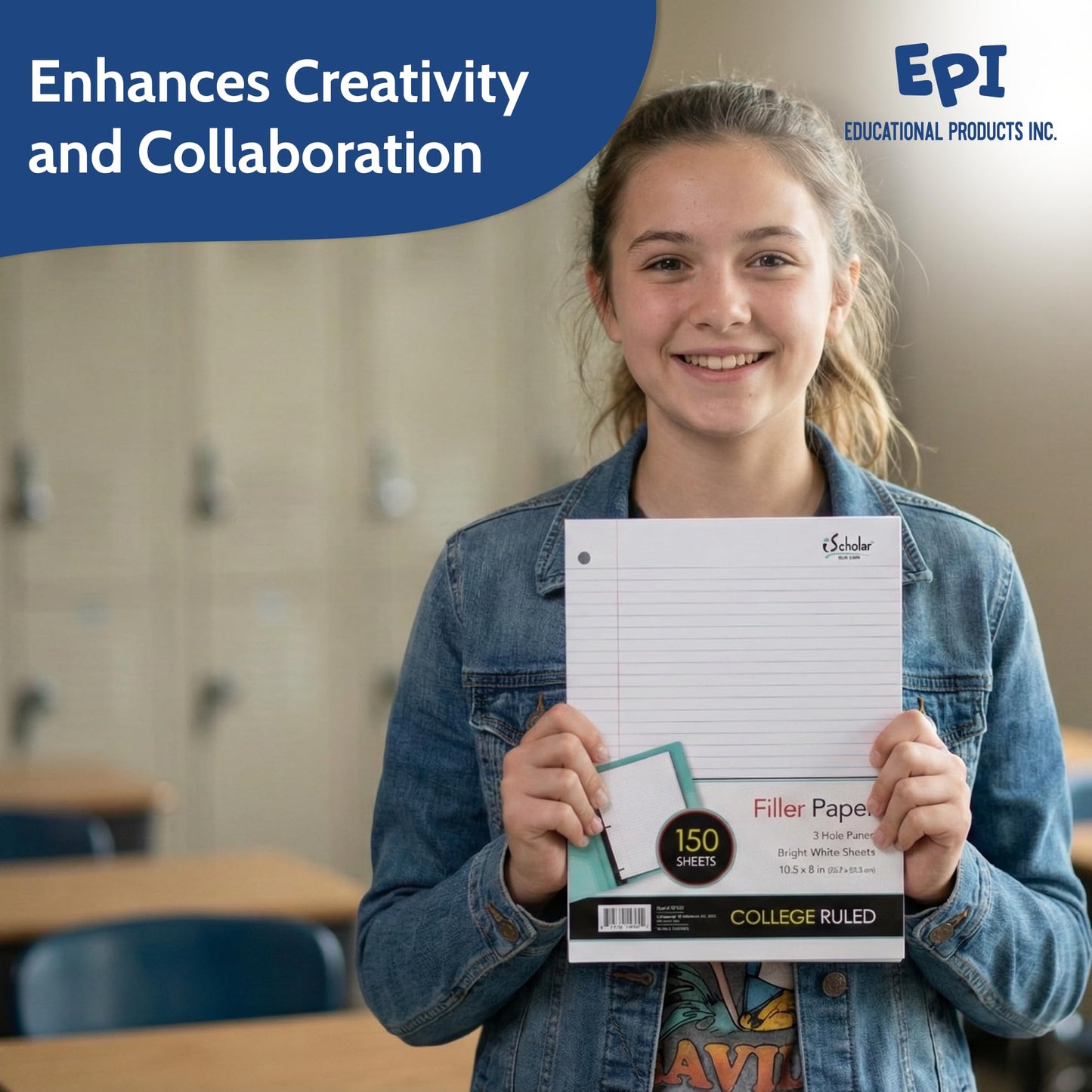 EPI Essentials Back to School Supplies for Kids 6th-12th Grade – 51 Items in Kit – Middle to High School Supply Packs – College-Ruled Bundle with Composition Notebooks – Suitable for Homeschooling