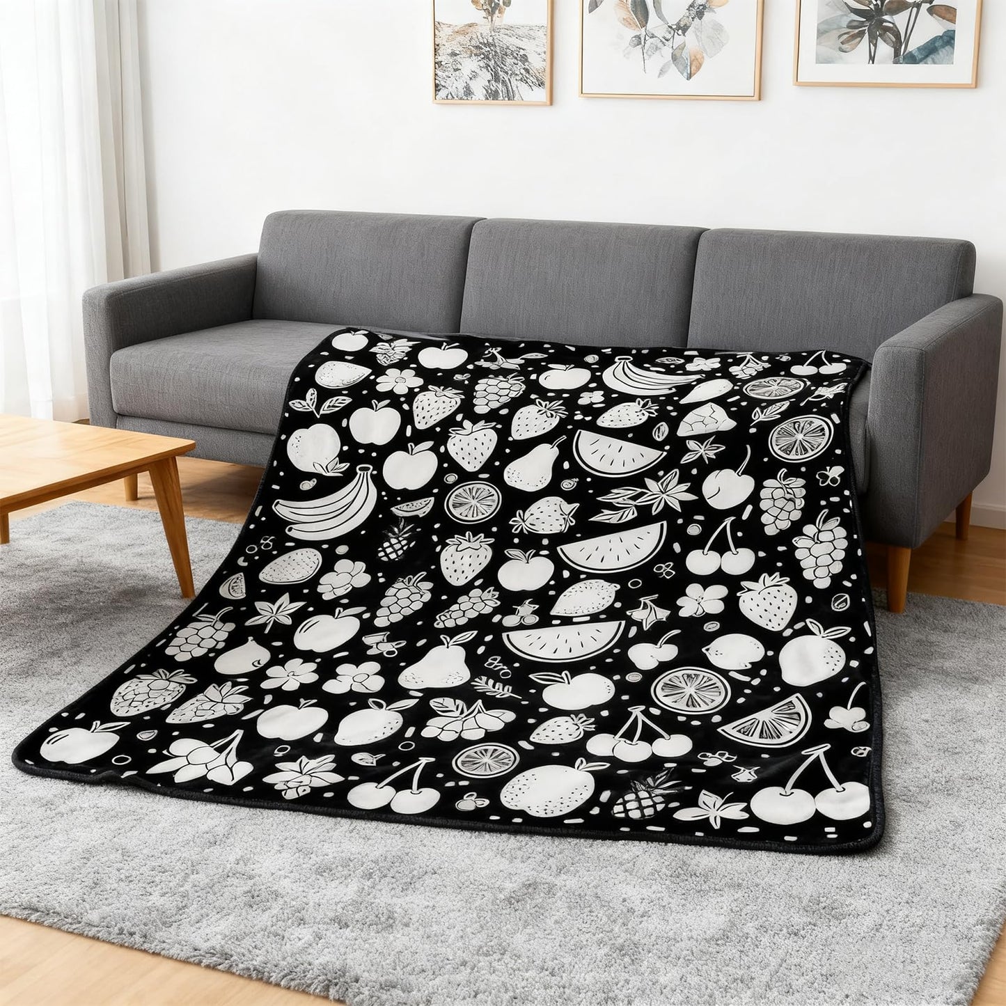 DIY Coloring Blanket,Personalized Custom Throw Blanket for Adults, 50x60 Inch No-Sew Fleece & Soft Velvet, Unique Creative Gift (Christmas Elements)