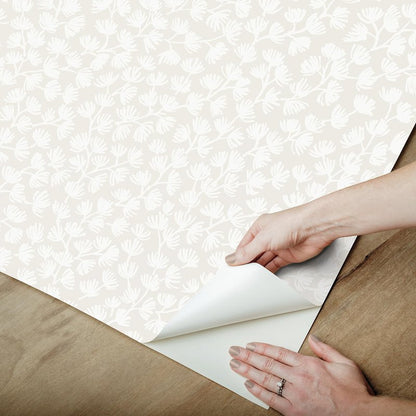 NuWallpaper x Society Social Sea Fern Driftwood Peel & Stick Wallpaper, SSS6306