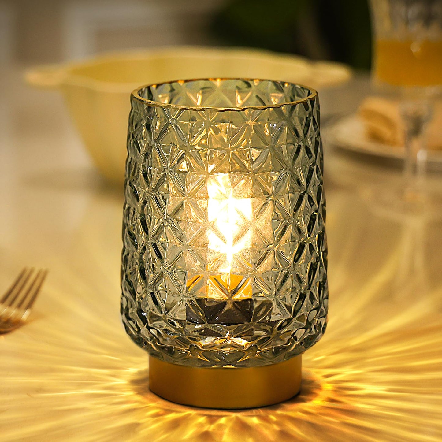 MJ PREMIER Battery Operated Table Lamp, Small Cordless Lamp with Timer Decorative Ambient Lighting, Emergency LED Lamp Nightstand for Bedroom Living Room Indoor Decor Housewarming Gift