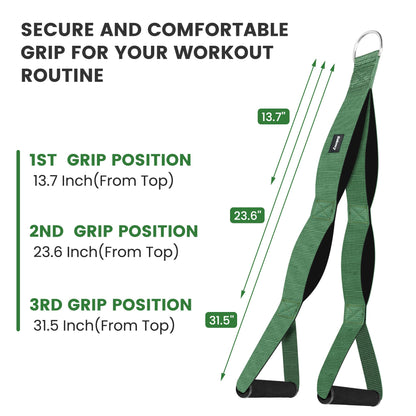 Tricep Rope Cable Attachment Handles, Tricep Pull Down Attachment for Cable Machine, 3 Lengths Tricep Rope for Face Pull, Push Down, Tricep Extension, Cable Rope Attachment for Gym Home Workout