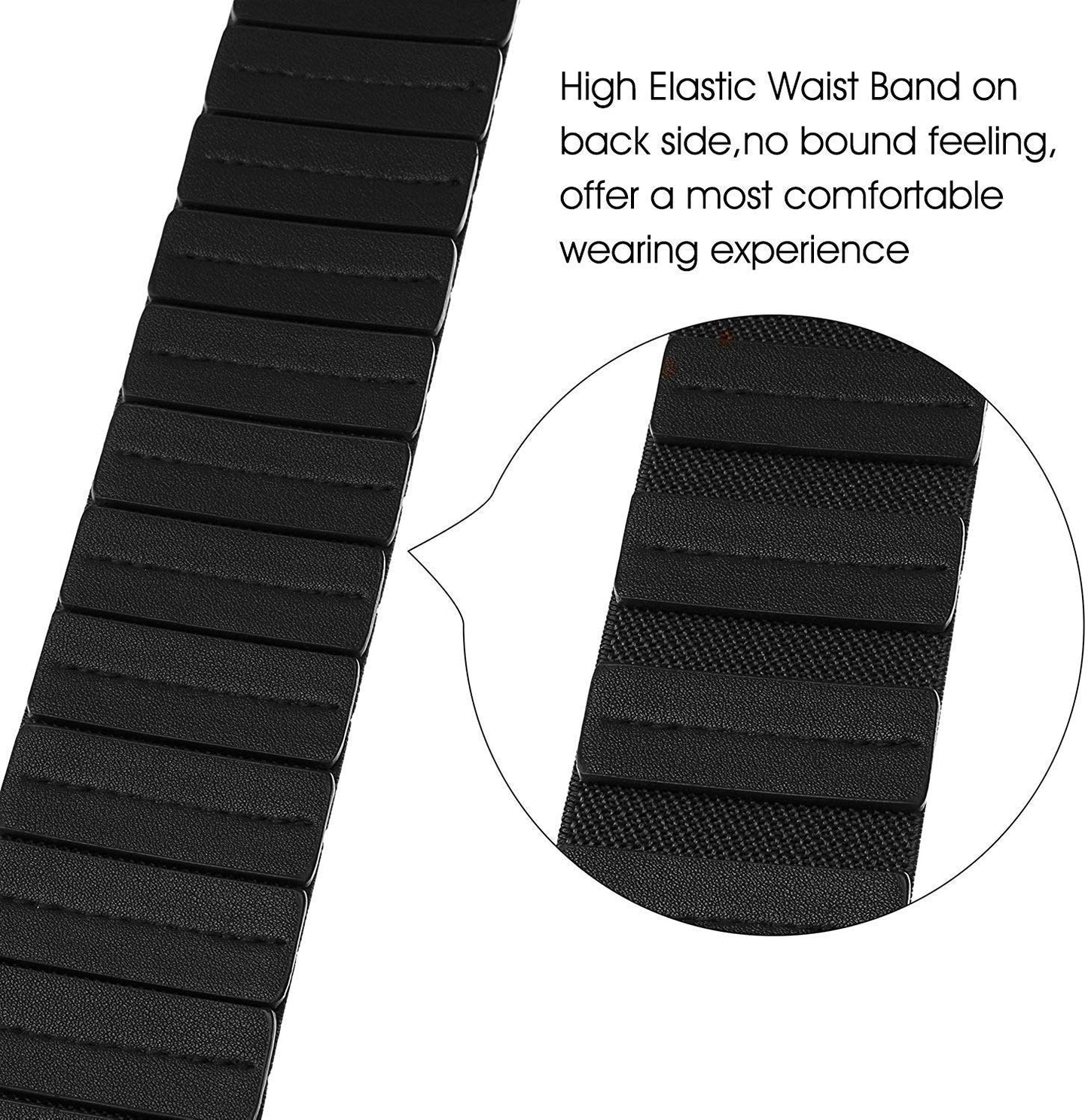 JASGOOD Women's Elastic Wide Belts Retro Stretchy Belt Vintage Cinch Belts for Dresses Coats, Black