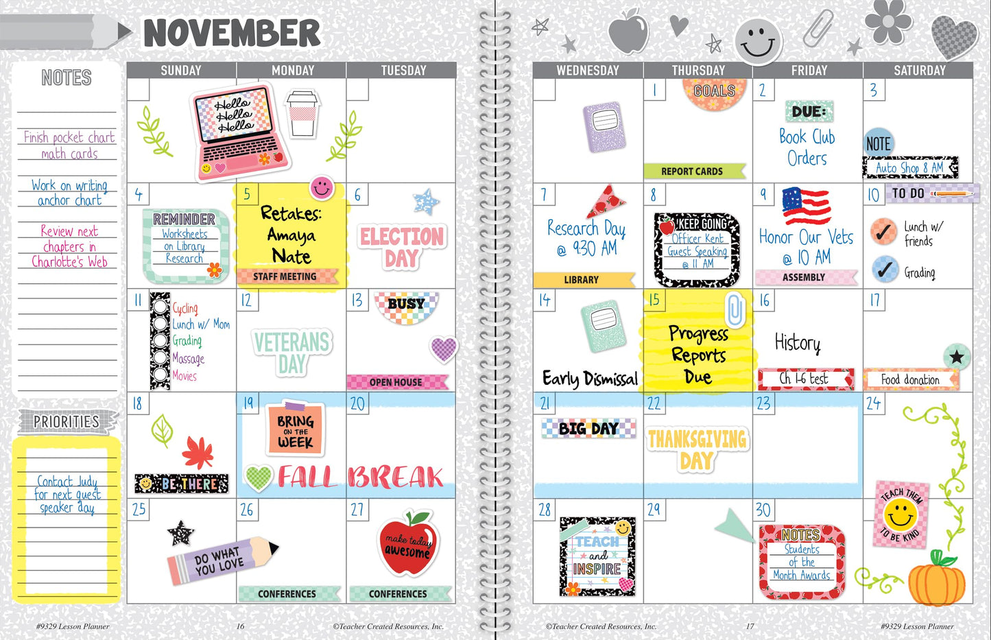 Teacher Created Resources Cool for School Teacher Plan Book (TCR9329)