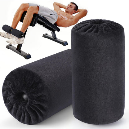 Foot Foam Pads Rollers Replacement with Luxury Plush Cover - Sweat-Wicking & Easy Clean, Cloud-Like Comfort for Home Gym Leg Extension, Weight Bench, Inversion Table - Fits 1-Inch Tube (2PCS)