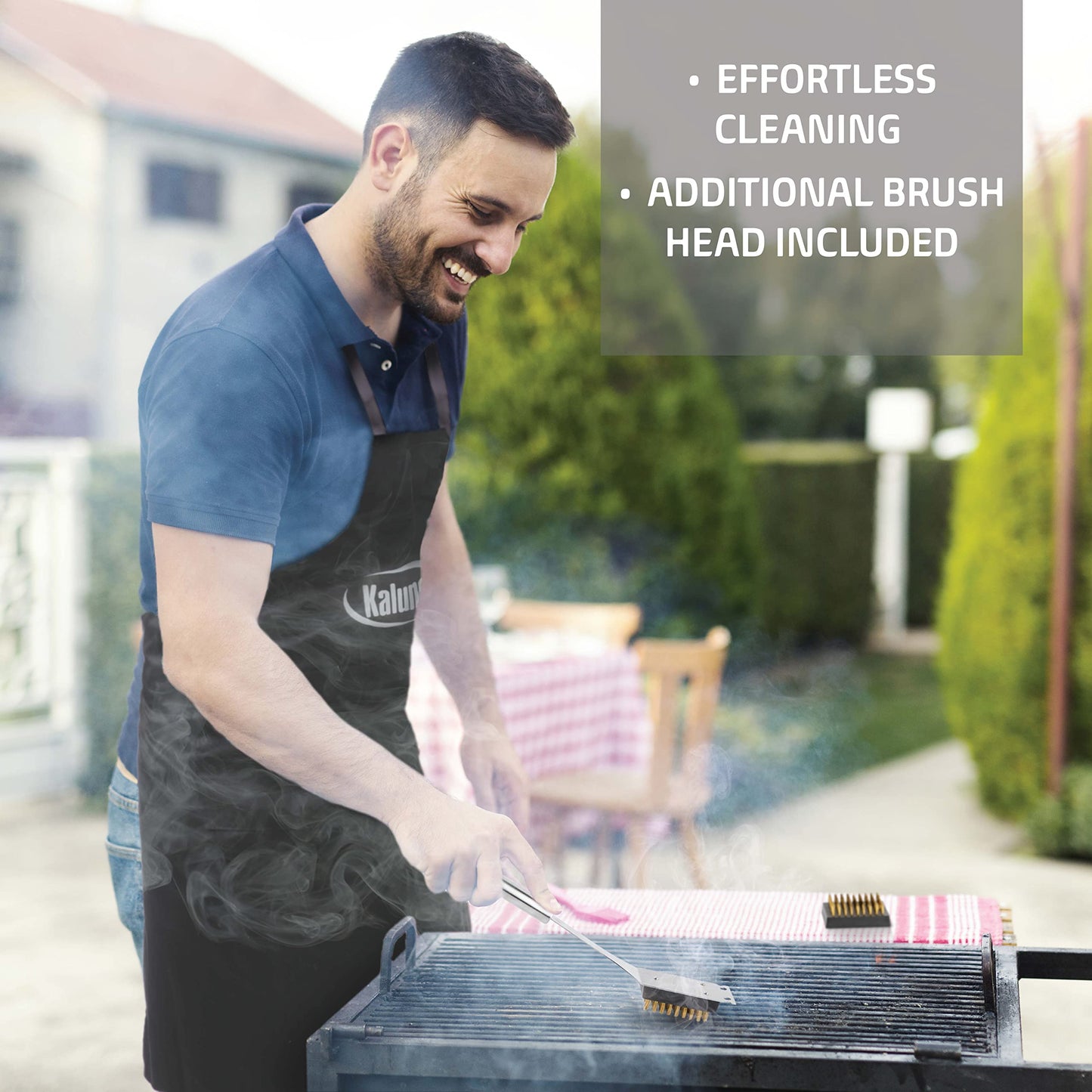 Kaluns Grilling Accessories, Dad Gifts for Fathers Day, Grilling Gifts, Heavy Duty Stainless Steel BBQ Tool Set for Outdoor Grill with Aluminum Case and Apron, Birthday Gifts for Men Women