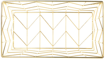 U Brands Desktop Hanging File Organizer, Gold Wire Metal Letter Size File Holder, Steel Wire Document & Folder Organizer for Office Desk, Home, Classroom