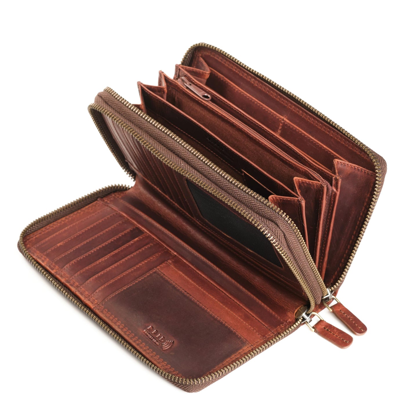 Lavalen Leather RFID Wallet Women – Modern RFID Womens Wallet- Big Multiple Compartments – Credit Card Holder – Handcrafted Genuine Leather -Carteras de Mujer Piel.