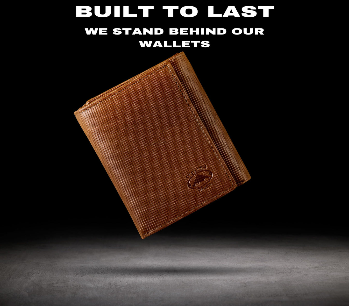 Stealth Mode Trifold Wallet for Men RFID Blocking – Genuine Napa Leather Extra Capacity Mens Wallet, 11 Card Slots, 3 ID Windows, Flip Out ID Holder, Large Tri Fold Leather Wallet for Men - Gift Ready