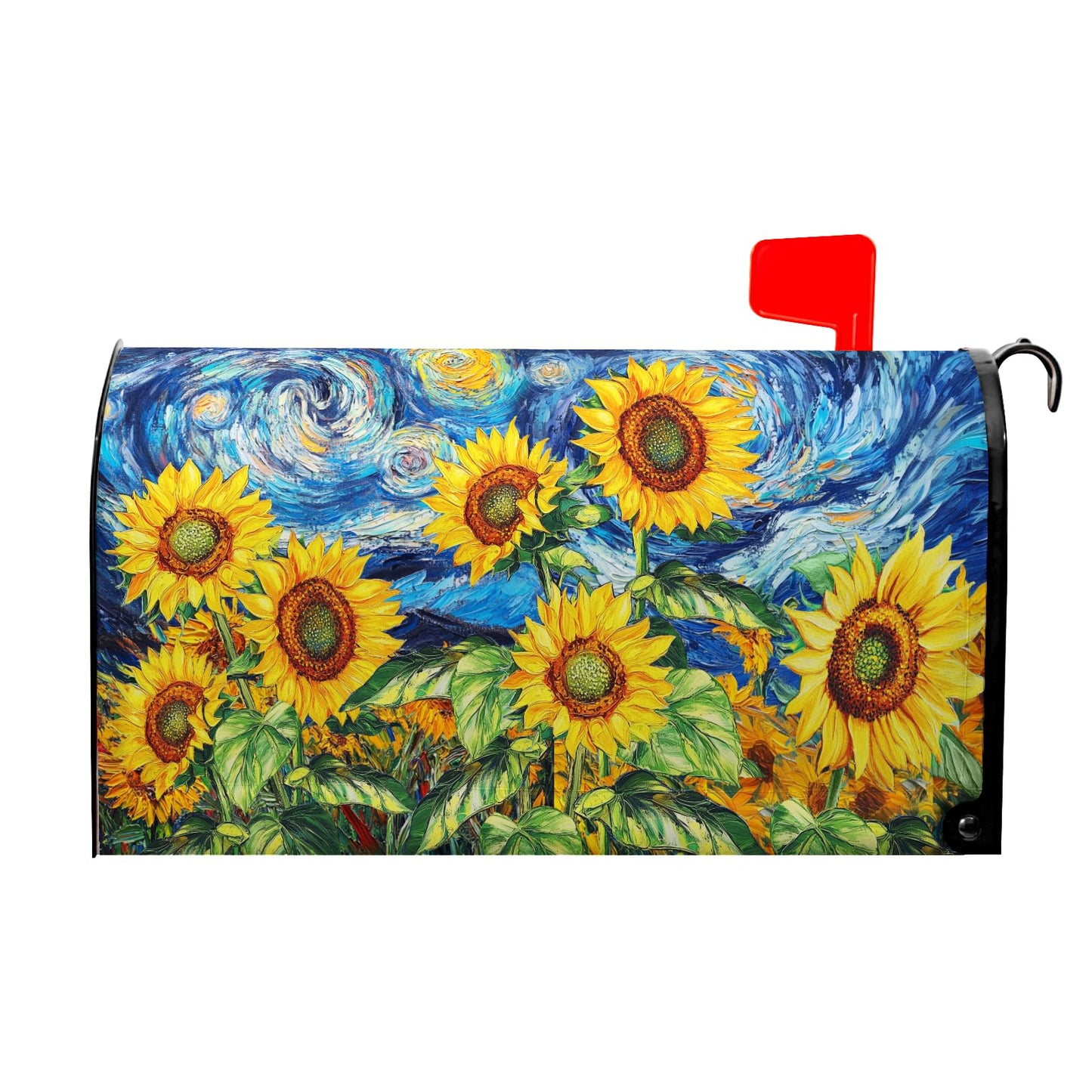 Sunflower Mailbox Cover Summer Mailbox Covers Magnetic Standard Size 21x18 inch Floral Mail Box Wrap Spring Post Letter Box Cover Decorations for Outside Garden Yard