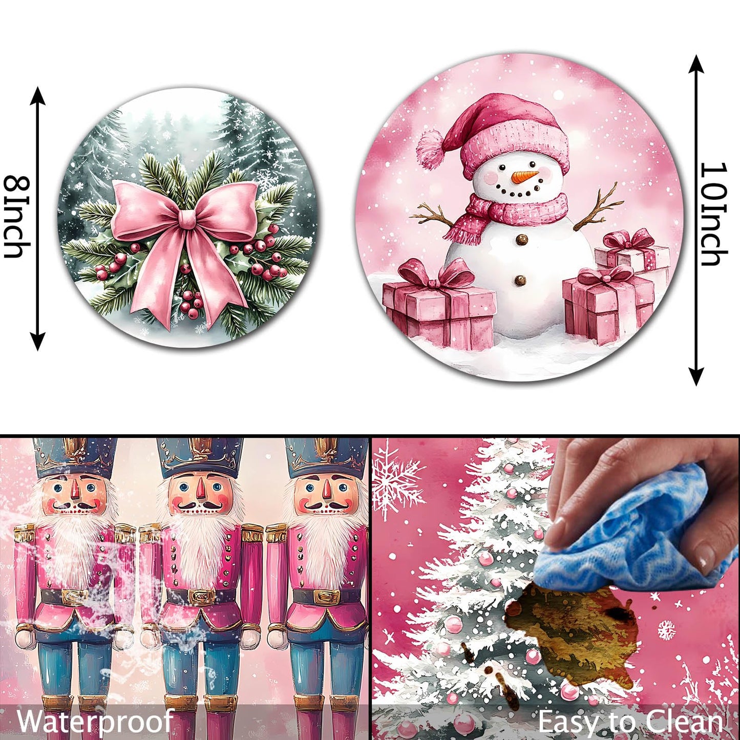 Tucocoo Christmas Snowman Stove Burner Covers,8＆10 Inches Stove Top Covers Electric Stove 4 Pcs Metal Stove Cover Gas Stove Top Covers,Home Kitchen Cooktop Decorative