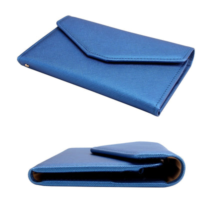 ZOPPEN Passport Holder Women/Men, Multi-purpose Rfid Blocking Travel Passport Wallet (Ver.4) Travel Essentials Tri-fold Document Organizer Holder, (#31 Honolulu Blue)