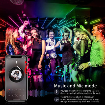 Led Strip Lights,20ft Led Light Strips Music Sync Color Changing RGB Led Strip Built-in Mic,Bluetooth App Control LED Rope Lights with Remote,5050 RGB Led Lights for Bedroom,Home,TV,Party,Christmas