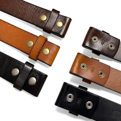 100% One-Piece Full Grain Leather Belt Strap with No Slot Hole 1-1/2"(38mm) Wide (Brown, 40)