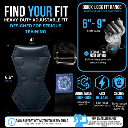 TagaNorth Co. TagaLock Quick-Lock Lifting Straps – Heavy Duty Wrist Straps for Weightlifting, Deadlifts & Pull-Ups – Secure Grip, No Slip Design