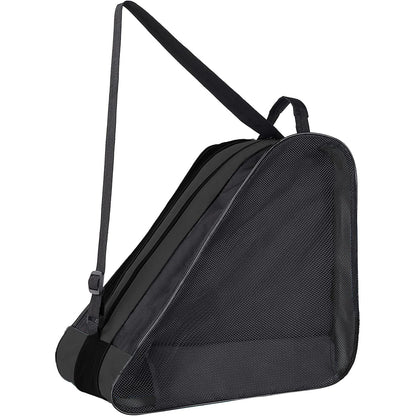 MXiiXM® Roller Skate Bag, Breathable Ice Skate Bags with Adjustable Shoulder Strap, Oxford Cloth Skating Shoes Storage Bag for Women Men Kid and Adults Roller Skate Accessories (Black)