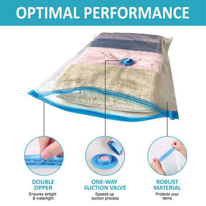 Vacuum Storage Bags with Electric Pump, 10 Jumbo Space Saver Bags Vacuum Seal Bags with Pump, Space, Vacuum Sealer Bags for Clothes, Comforters, Blankets, Bedding