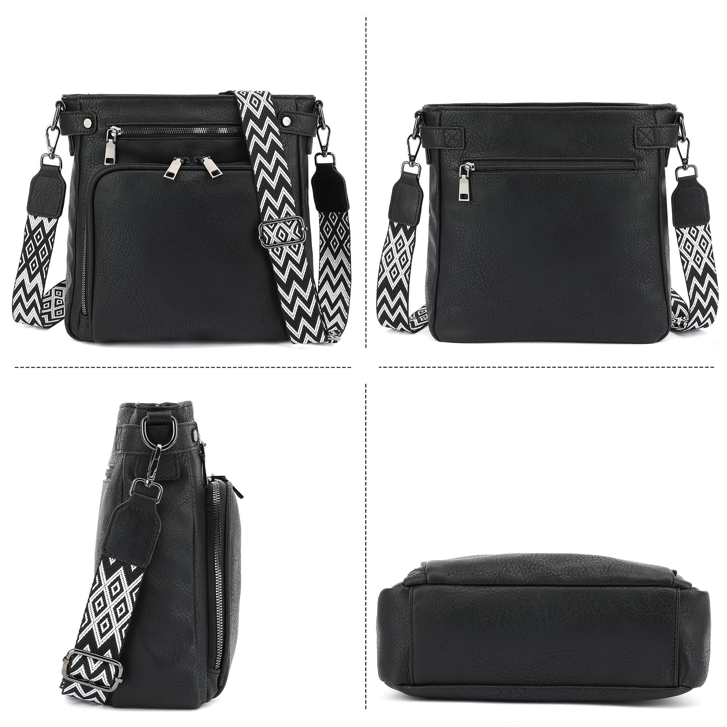 TANTOMI Crossbody Bags for Women Purses for Women Trendy Leather Shoulder Handbags Travel Purse with 6 Card Slots