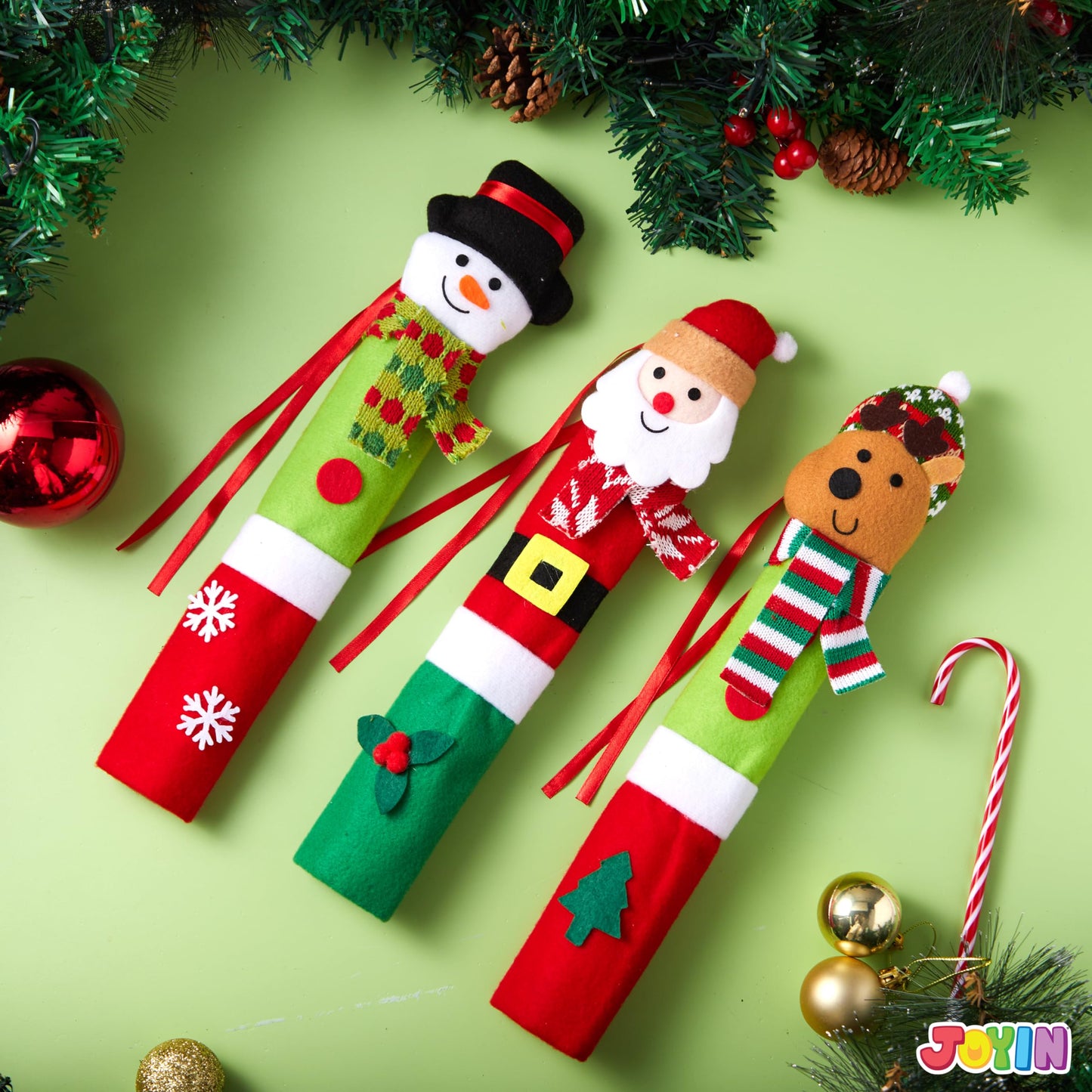 JOYIN 5 Pieces Christmas Kitchen Appliance Handle Covers for Kitchen Refrigerator Microwave Oven Dishwasher Decoration, Xmas Indoor Décor, Party Favor Supplies.