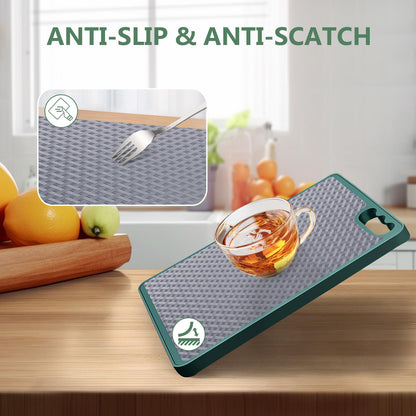 Origuuds Shelf Liners, Non-Adhesive Drawer Liner, Waterproof & Oil-Proof Kitchen Cabinet Cupboard Liner Plastic EVA Material BPA Free Fridge Liner Mats Paper Protector for Shelves (Grey/12in x 120in)