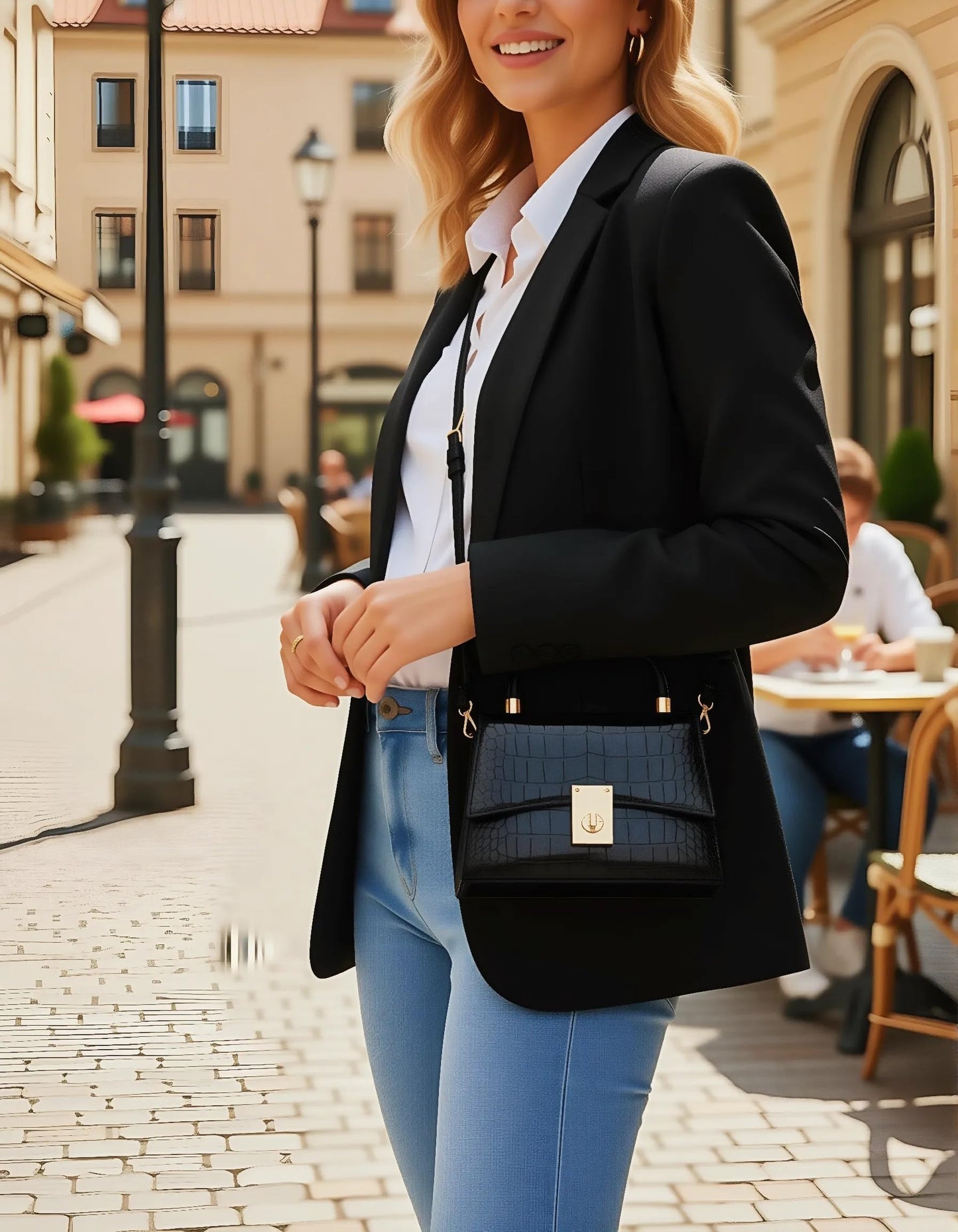 JHVYF Women Small Crossbody Bags Shoulder Bag Classic Satchel Handbags Ladies Cute Purses Satchels bag mini purse Black