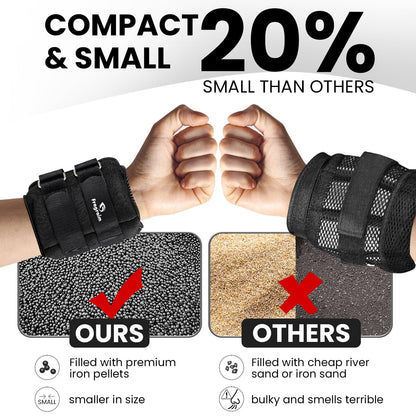 Ankle Weights, Wrist Arm Leg Weights 10 LBS x 2 for Women, Kids and Men, Comfortable and Soft, Perfect for Dancing, Running, Walking, Fitness, Workout (Black)