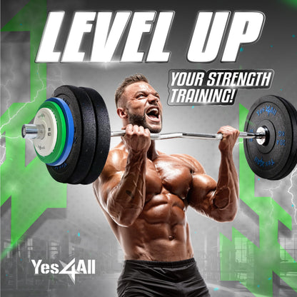 Yes4All Fractional Weight Plates Set, Available In Steel And Rubber, Set of 2/4/6 Plates in 1.25LB, 2.5LB, or 5LB Sizes, Micro Change Plates for Dumbbell and Olympic Barbell Weightlifting