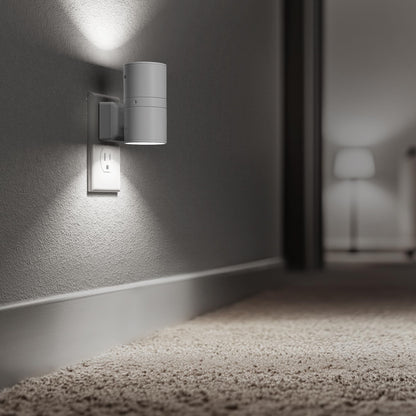 Briignite Night Lights Plug into Wall, Modern LED Night Light Plug in, Dusk to Dawn Sensor, Soft White 3000K, 0-100LM Adjustable Brightness, Dimmable NightLight for Hallway, Bedroom, Stairway, 2 Pack