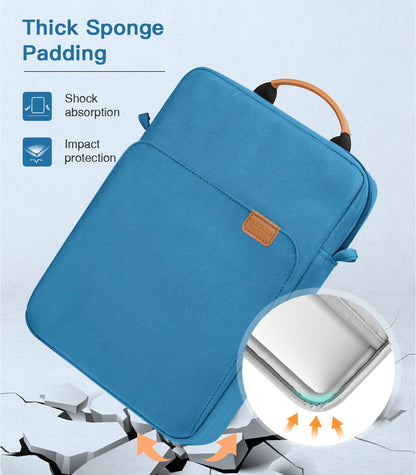 MoKo 15 Inch Laptop Sleeve Bag Fits MacBook Air 15" M2 2023, MacBook Pro 14" M2 2023, Galaxy Tab S9 Utra 14.6" 2023, Handle Carrying Case with Shoulder Strap, Indigo