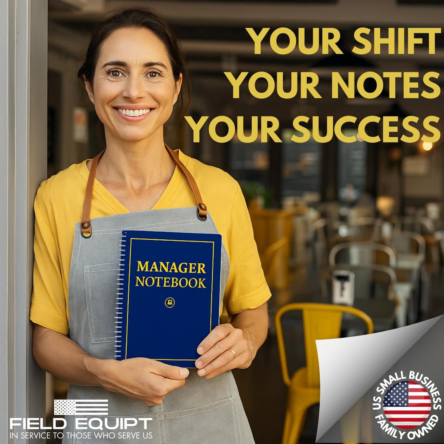 Manager’s 90-Day Planning Journal by Field Equipt – Professional Project Organizer for Work with Daily Activity Logs & Goal Setting – Durable, Spill-Proof Cover for Office & Field Management