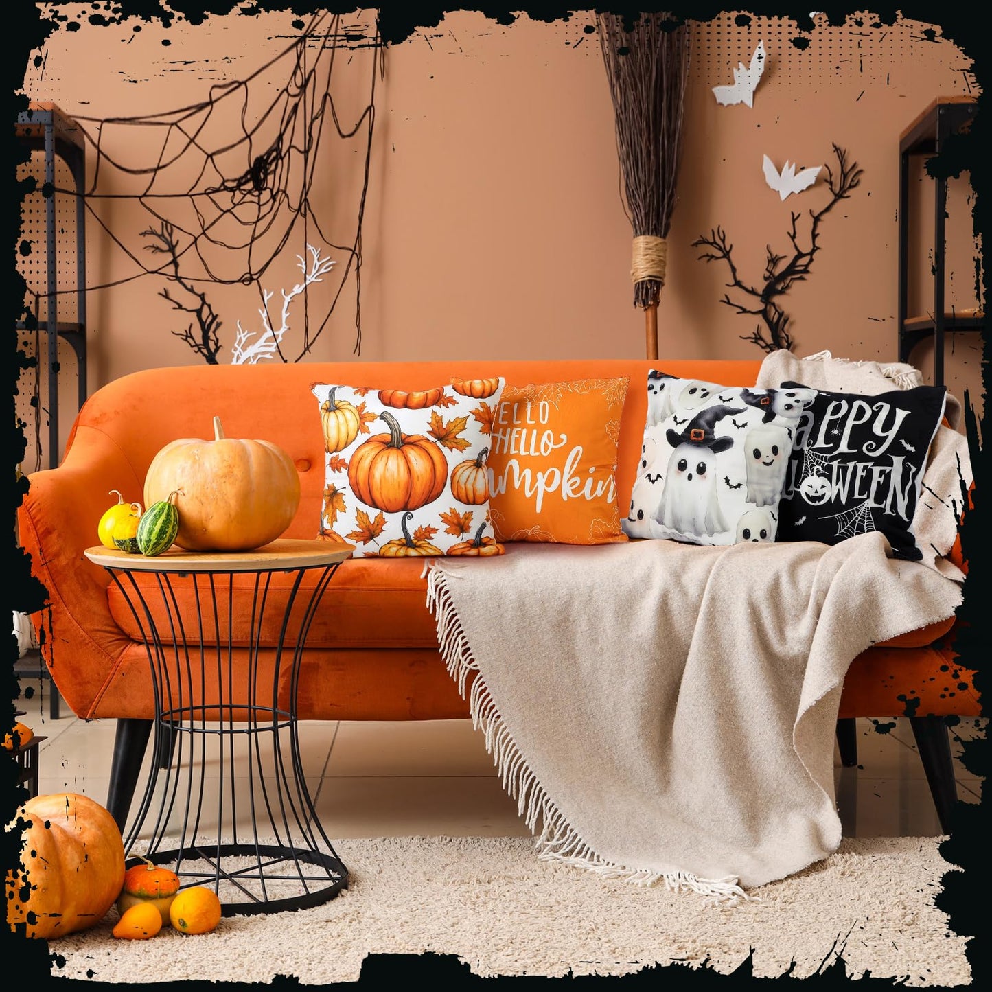 Mindsoft 20 Pcs Holiday Pillow Covers 18 x 18 Summer Pillow Cover 4th of July Fall Pillowcase Decorative Seasonal Cushion Case for Farmhouse Home Sofa(Holiday)