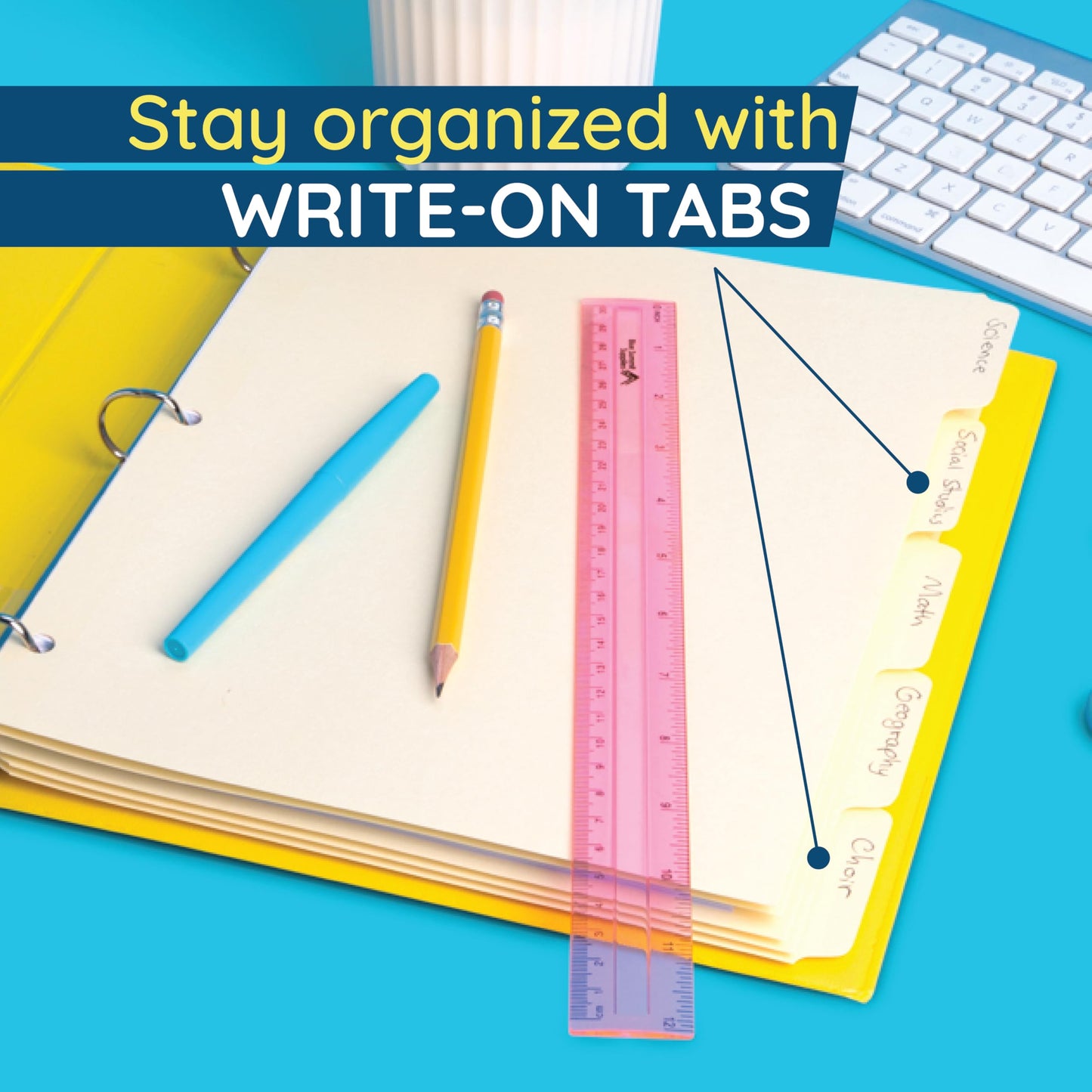 Blue Summit Supplies 3 Ring Binder Dividers with Reinforced Edge, 1/5 Cut Tabs, Letter Size, 3 Hole Punch Section Index Dividers for Binders, Manila, 100 Pack