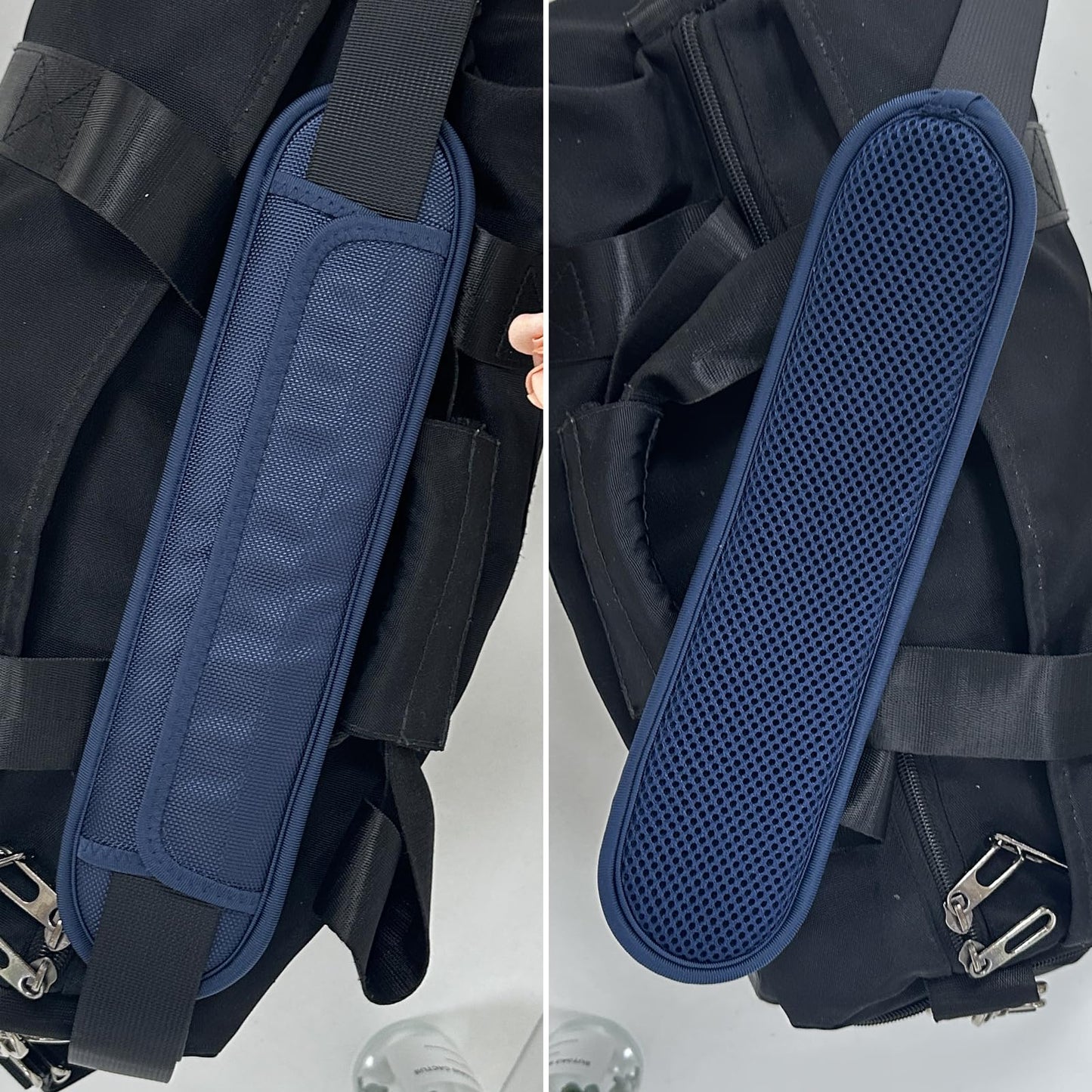 FIEIL 2 Pack Thick Shoulder Strap Pad, Universal Replacement, Detachable, Relieves Shoulder Pain (Sandwich Mesh - Sapphire Blue)