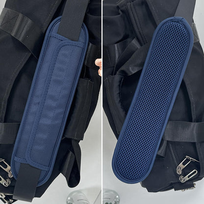 FIEIL 2 Pack Thick Shoulder Strap Pad, Universal Replacement, Detachable, Relieves Shoulder Pain (Sandwich Mesh - Sapphire Blue)