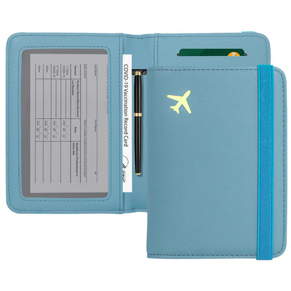 ZOPPEN Passport Holder Wallet, Passport Cover Travel Wallet Women Travel Essentials Accessories Document Organizer Travel Must Haves Rfid Blocking Cover Case for Women and Men, Blue
