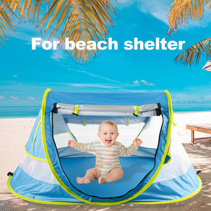 porayhut Portable Pop Up Kids Beach Tent with Mat UPF 50+ Sun Shelter for Mosquito Net,Large Sunshade Kids Travel Tent with Mat and 2 Stakes