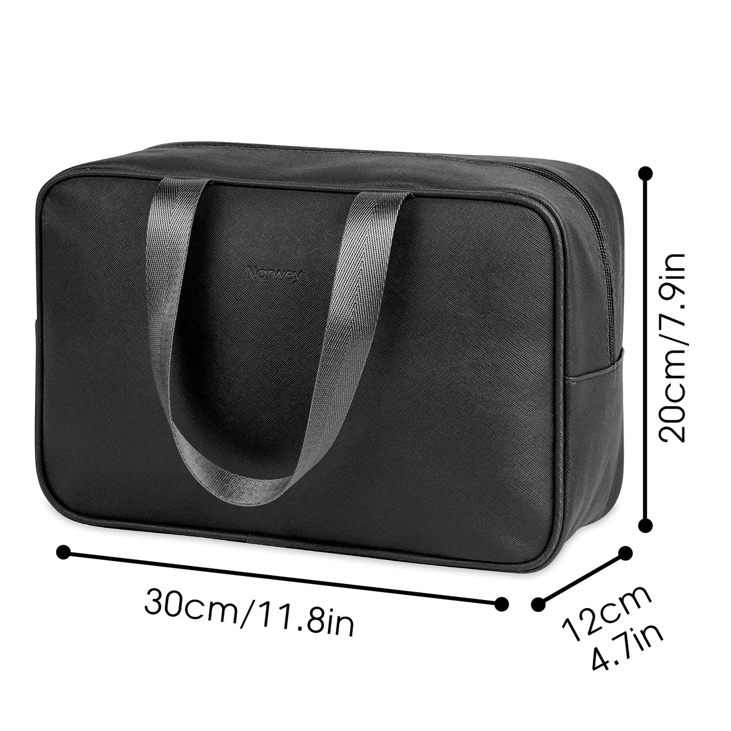 Full Size Toiletry Bag Women Large Cosmetic Bag Travel Makeup Bag Organizer Medicine Bag for Toiletries Essentials Accessories (Large, Black)