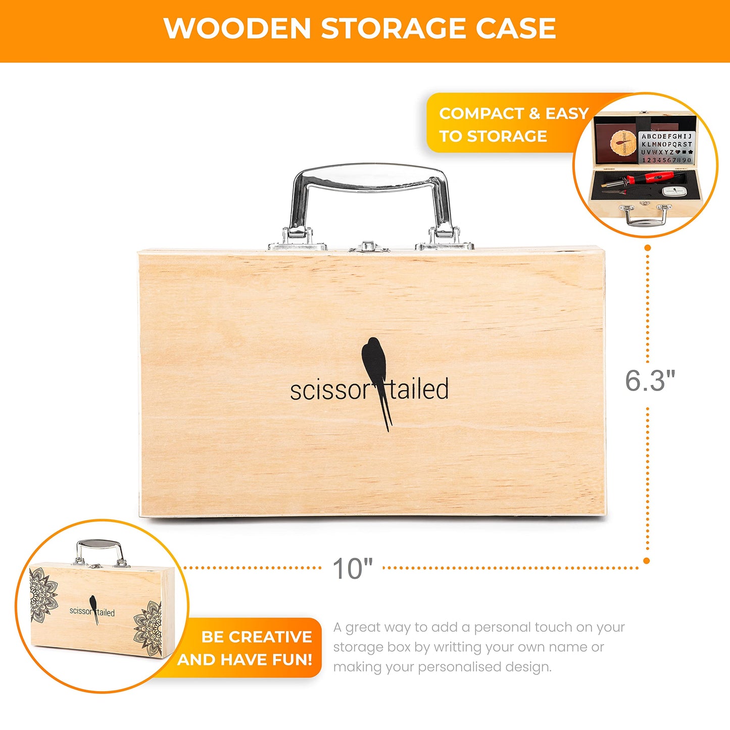 Premium Wood Burning Kit 43PCS, Dual Power Mode Wood Burner Pen Tool with 36Tips & Accessories All In A Wood Storage Case - Complete Gift For An Effortlessly Mastering The Art Of Pyrography