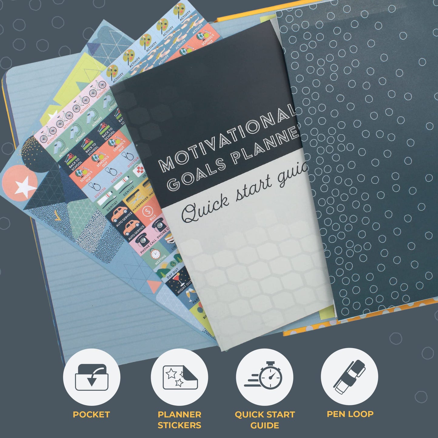 Boxclever Press Goal Planner – Luxury Undated Weekly Planner to Increase Productivity & Achieve your Goals. Weekly, Monthly, Quarterly Undated Planner with Vision Boards & Habit Trackers. 8.5 x 5.5ins
