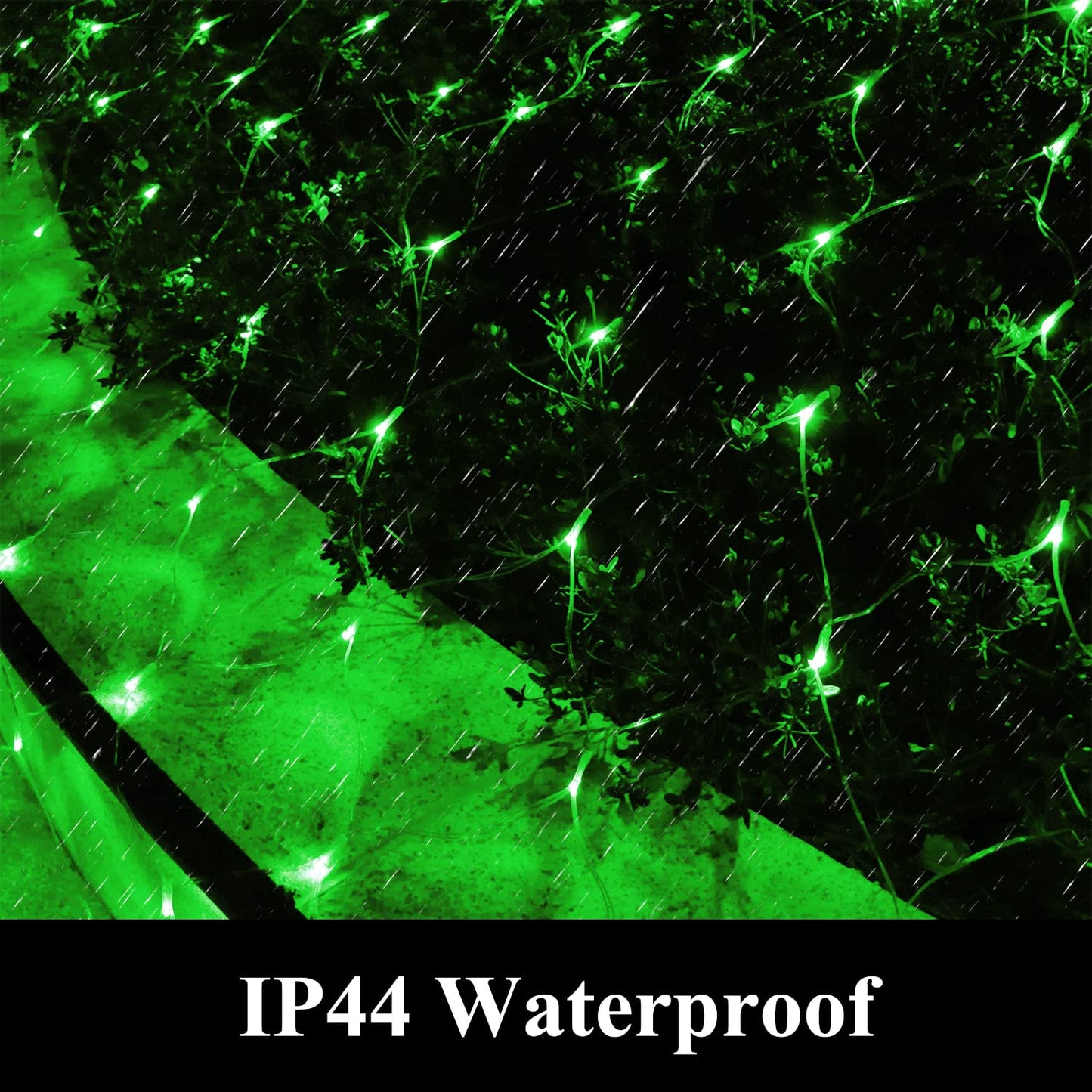 Vicila LED Net Lights Mesh Lights Green St. Patrick's Day Decor, 240LED Timer Tree Warp Fairy Lights Outdoor Hanging String Light for Christmas, Garden, Walkway, Bushes Decor-9.8ft x 6.6ft(Green)
