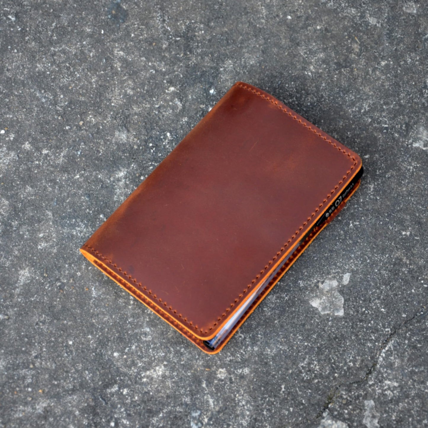 YIYUS Leather Cover Compatible with Rite in the Rain & Rocketbook Mini Notebooks, Top Bound Spiral Notebook Cover, Memo Notepads Holder Leather Cover for 4'' x 6'' Pocket Notepad With Pen Holder Brown