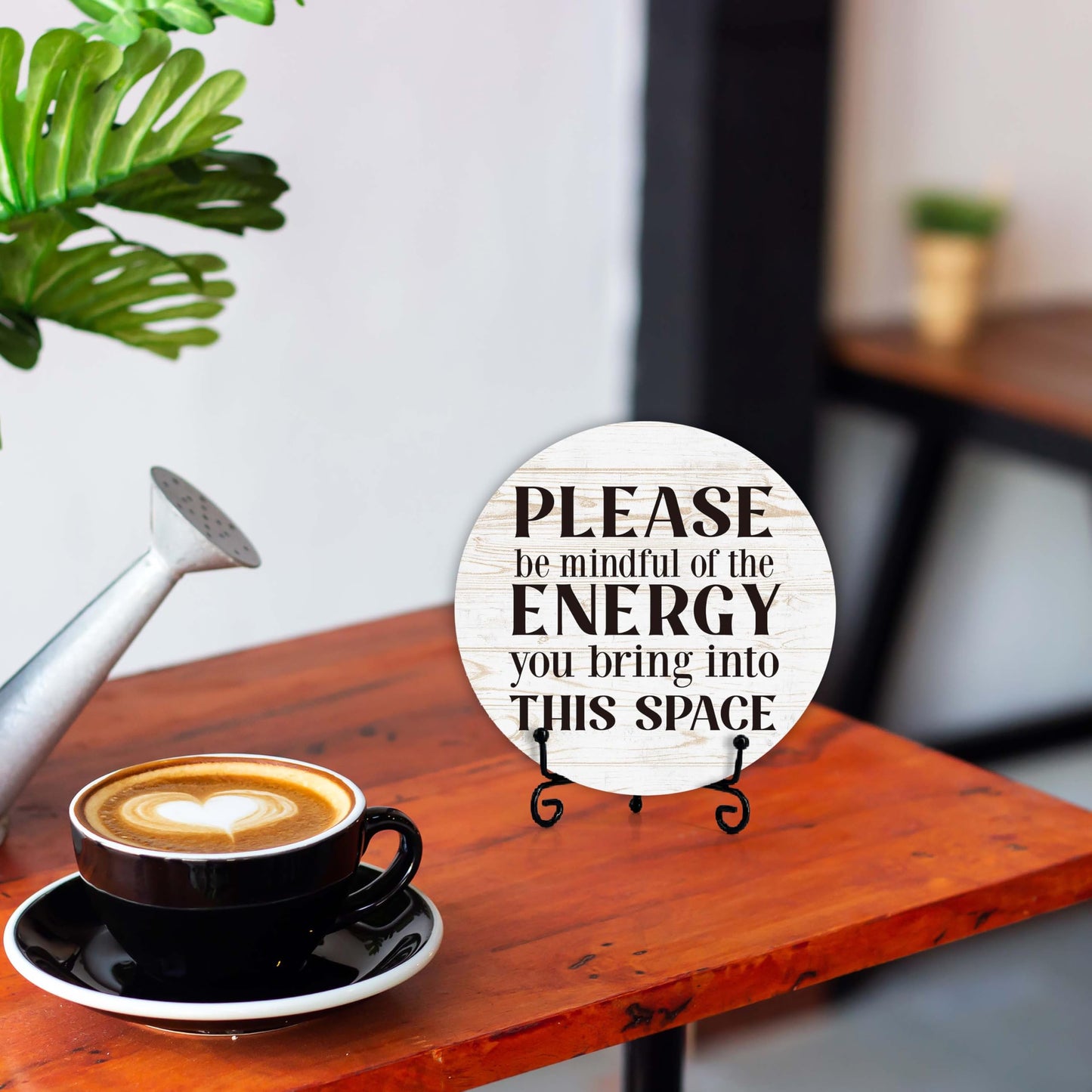 Inspirational Desk Decor, Positive Affirmations Wood Decor Sign, Encouragement Gifts For Woman Man, Office Desk Accessories, Farmhouse Home Office Decorations For Table Shelf -A08