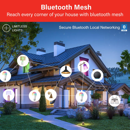Sengled Light Bulb, S1 Auto Pairing with Alexa Devices, Color Changing , Smart Light that Work with , Bluetooth Mesh Smart Home Lighting, E26 60W Equivalent, 800LM, 4 Count (Pack of 1)