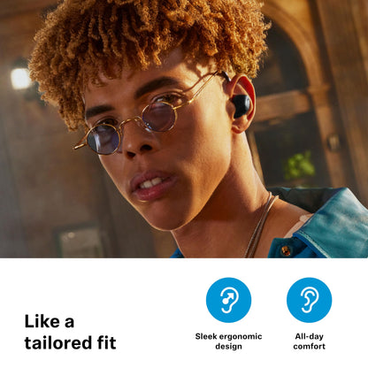 Sennheiser ACCENTUM True Wireless Earbuds - Crystal-Clear Sound with Hybrid ANC, Ergonomic Design, 28-Hour Battery Life, Touch Interface, Black