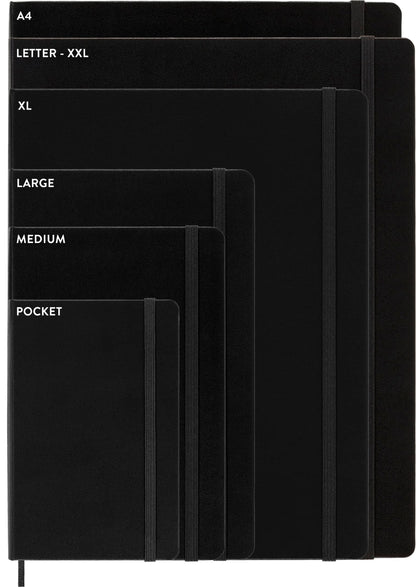 Moleskine Classic Notebook, Large, Plain, Black, Hard Cover (5 x 8.25)