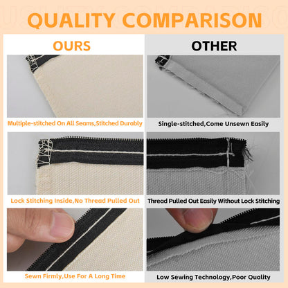pabues 14 Pieces 8 x 4.7 Inch Blank Craft DIY Canvas Pen Pencil Case- Cotton Canvas Invoice Bill Bag Makeup Bags Cosmetic Bag Multipurpose Travel Toiletry Pouch with Black Zipper