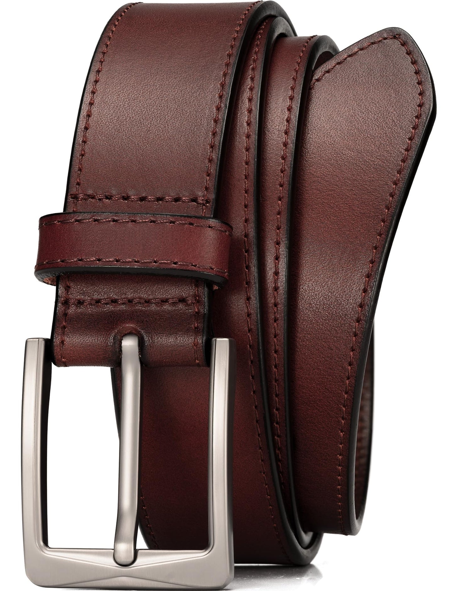 WOLFANT Men's 35mm Dress Casual Belt in Gift Box,100% Italian Full Grain Real Solid Leather