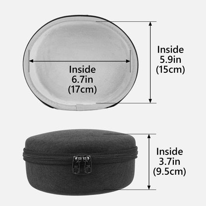 Geekria Shield Headphones Case Compatible with Sennheiser Momentum 3 Wireless, HD 350BT, HD 450BT, PXC 550 II Case, Replacement Hard Shell Travel Carrying Bag with Cable Storage (Dark Grey)