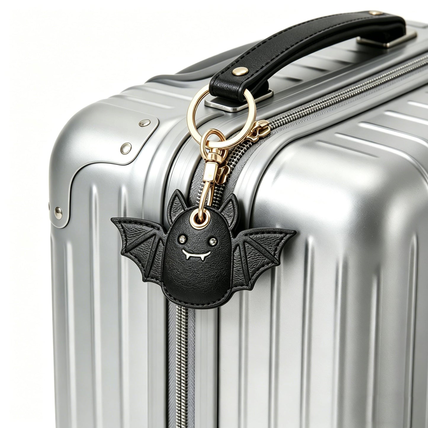 XEEWEN 2 Pack Hidden Keychain Holder for Airtag 2nd & 1st - Cute Leather Key Ring Case Cover - Black Spider & Bat